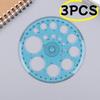 1/2/3 шт. Круги Рисование Форма Геометрические Рисование Трафареты Инструменты Многофункциональный Геометрический Шаблон Пластиковая Измерительная Линейка