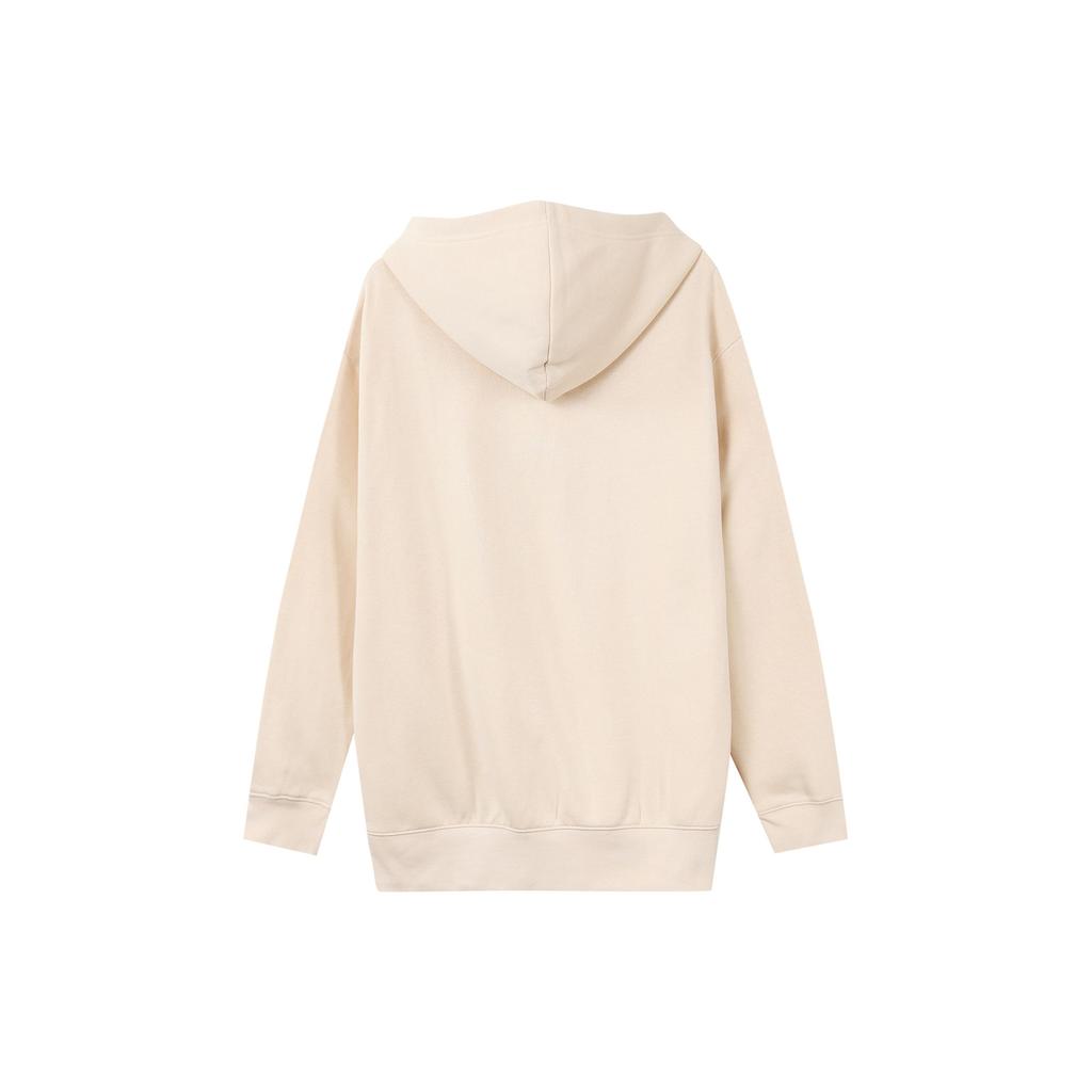 Nike Сплошной цвет, спортивный повседневный пуловер, флисовая толстовка с капюшоном, женская толстовка, бежевый DJ7669-219