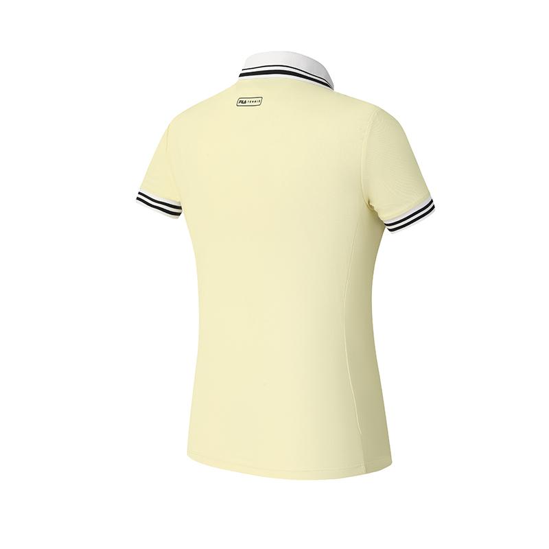 Fila Теннисная серия Модный Универсальный Повседневный Простой Спортивный Трикотажный Поло с коротким рукавом Женские топы Флуоресцентно-зеленый A11W523109F-LG
