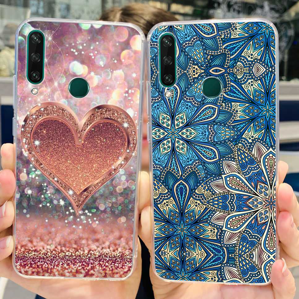 New Case For Huawei Y6p MED-LX9 Luxury Flower Love TPU Soft Silicone Back Cover For Huawei Y6p Y6P 2020 Bumper Phone Case Funda