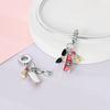 Copper Red Car Motorcycle Locomotive Bicycle Pink Car Keys Charms Pendents Fit Original Pandach Bracelet Charms Diy Jewelry
