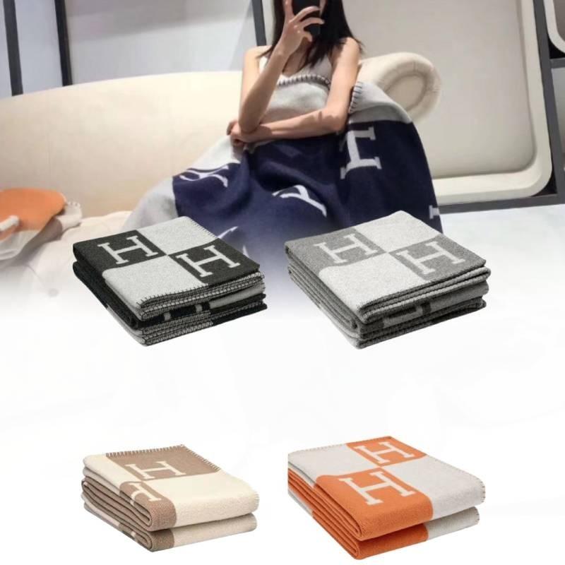 Премиальное зимнее шерстяное одеяло мягкое уютное H-дизайн дорожные покрывала несколько цветов