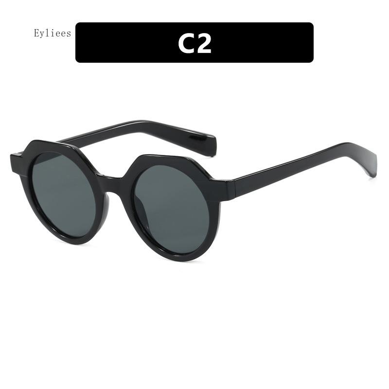 Модные маленькие квадратные солнцезащитные очки неправильной формы Женские Ретро Круглые Прозрачные Океанические Линзы Защита от УФ-излучения UV400 Мужские Панк Солнцезащитные очки с заклепками gafas