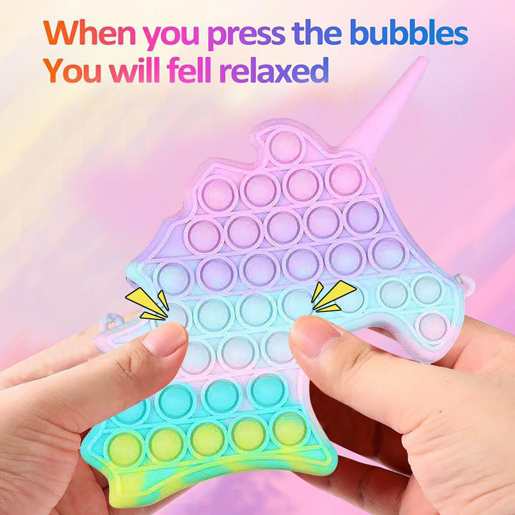 Сумка с подвеской для игрушек, игрушки для снятия стресса с пузырьками для взрослых и детей