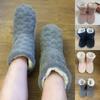 Winter Women Slippers Shoes Winter Couple Floor Socks Adult Non-Slip Thickening Velvet Indoor Dance High-Tube  Plush Slippers