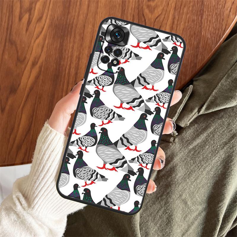 The Pigeons Case For Xiaomi Redmi Note 14 Pro 13 12 11 10 15 Pro Plus Redmi 15 C 13 10C 12C 13C 14C Cover