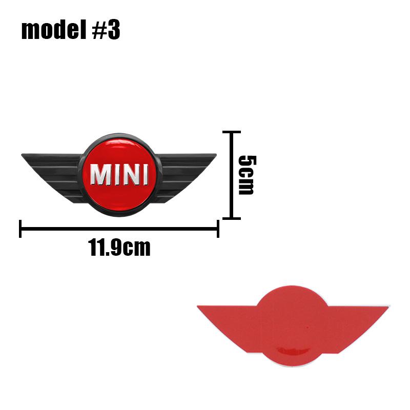 15.1cm 11.9cm 3D ABS Car Front Hood Emblem Rear Trunk Badge Stickers For MINI Cooper R50 R52 R54 R53 R56 Countryman R60 F55 F56 mjewr55