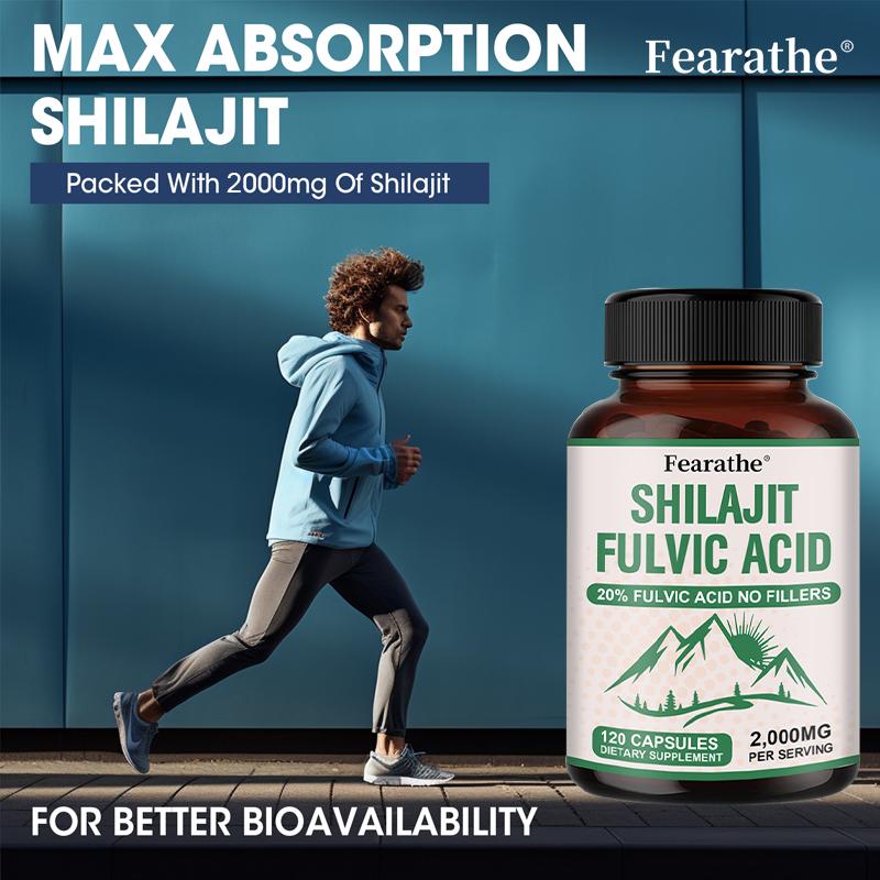 Shilajit Fulvic Acid 20% Capsules (filler-free) – Supports memory and brain function 120 capsules
