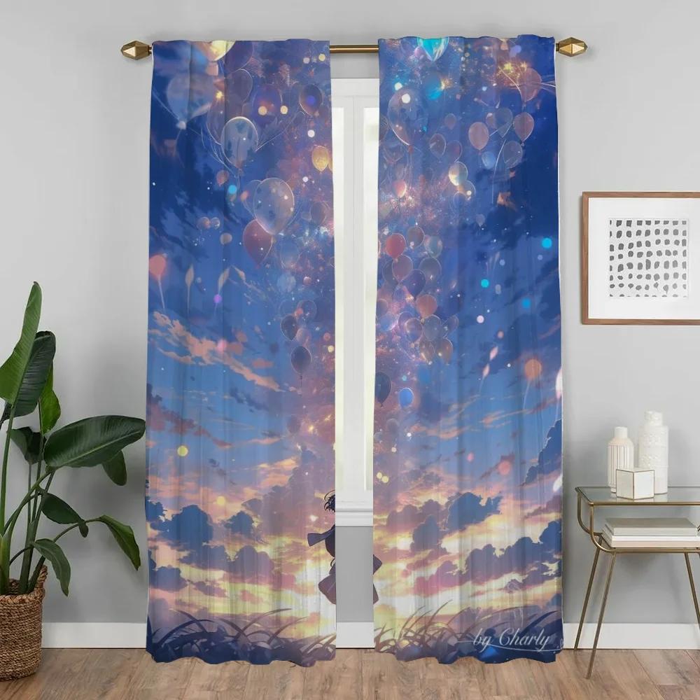 Непродуваемые шторы от комаров Sky and Ocean для камеры, домашние интерьерные шторы для гостиной, шторы блэкаут, шторы-перегородки для кухни