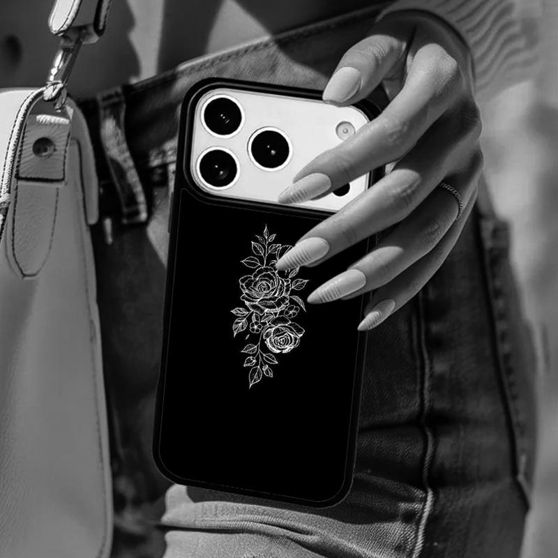 Минималистичный цветочный чехол для телефона iPhone 17 Air 14 15 13 12 Max Cover Для Apple 16e 11 Pro Max Plus Coque