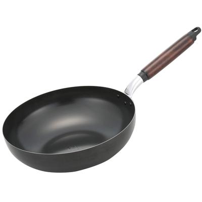 Алюминиевая сковорода Hokuriku Ajitatsujin Iron Chef 28см со всеми видами нагрева Черная "Совместимые источники"