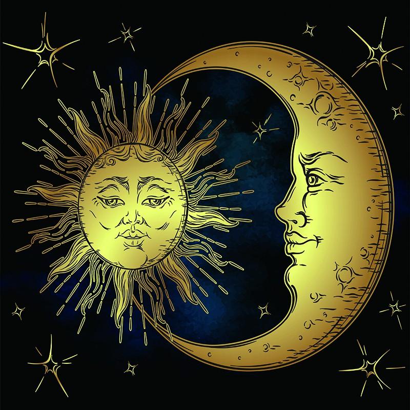 Домашний декор Гостиная Спальня Гобелен Красивый закат Солнце Луна Мандала Настенный гобелен