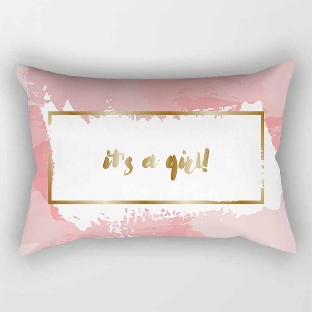 Розовая геометрическая полоса, прямоугольная наволочка 30*50 см, диванная подушка для объятий, наволочка для гостиной, спальни, стильный домашний декор