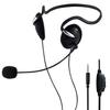 ELECOM Headset Wired Neckband with Microphone 4 Pole Connection with Telework PS5 PS4 Nintendo Mute Function Lightweight Flexible Arm Binaural Black