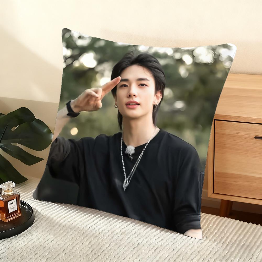 H-Hyunjin-N Наволочка для подушки-кушона Мягкая коротковорсовая Наволочка для подушки Гладкая Уютная текстура Эстетичный чехол для подушки Домашний декор