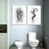 Черно-белые сексуальные мужчины женщины тень абстрактный холст поп-модные постеры современные картины картины спальня гостиная ванная комната украшение дома фреска