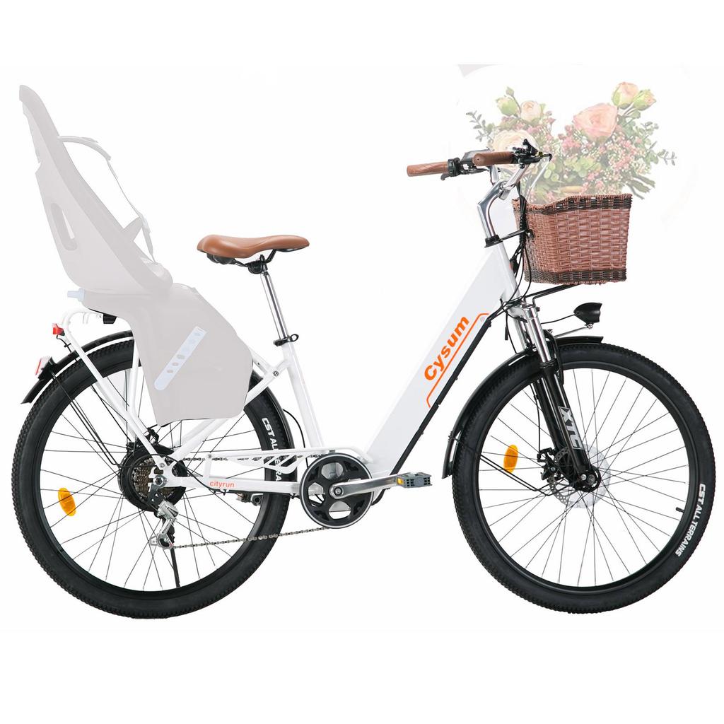 Электровелосипед Cysum cityrun26 '' для взрослых, 250 Вт, мужской электровелосипед, аккумулятор 36 В, 10 Ач, женский электровелосипед 26 дюймов