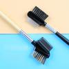 Double Ended Wood Handle Eyebrow Brush Eyelash Brush 2 In 1 Professional Makeup Brush