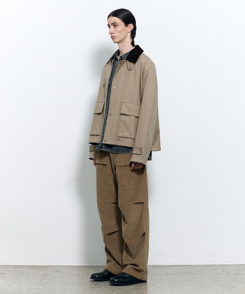 INSILENCE Corduroy Fatigue Pants Ash Brown