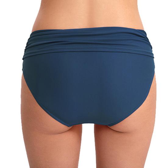 Женские плавки бикини со средней посадкой, закрытые, со сборками, танкини, купальник-брифы, утягивающий живот, купальный костюм, плавки