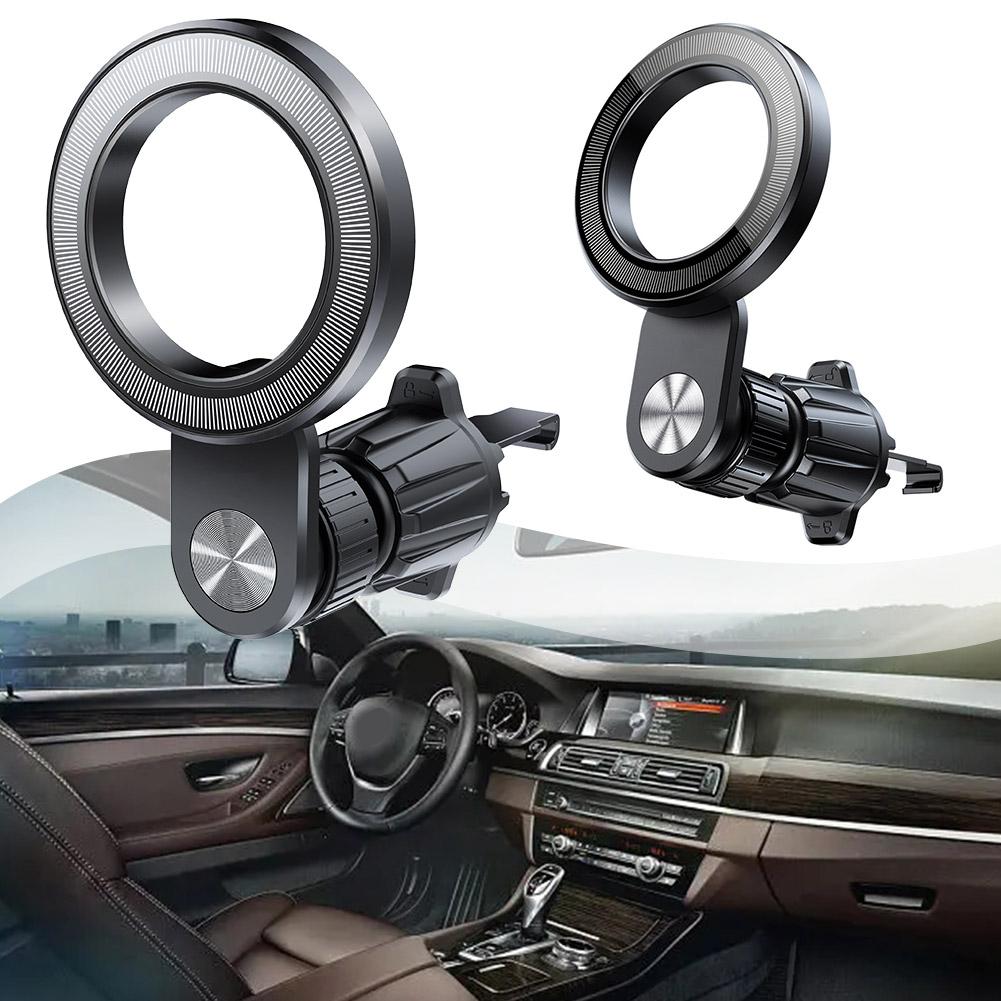 Магнитный автомобильный держатель для телефона на приборную панель автомобиля, центральная консоль, крепление для телефона, Air Clip Support, черный Unive N0E8