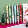 6Pcs Gel Pen Quick Drying Smooth Writing Stationary Christmas Themes Press Writing Pen for Student