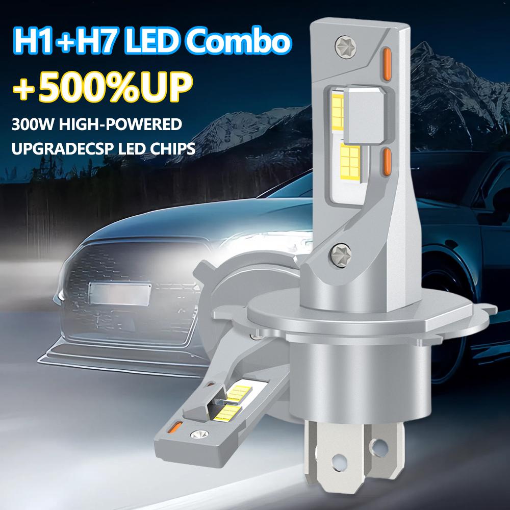 300 Вт Светодиодные лампы с высоким световым потоком, Улучшенные чипы CSP, Plug and Play, Автомобильные фары, Без ошибок Canbus, 6500K, Запасные фары