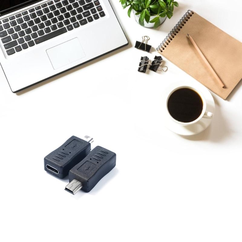 Адаптер Type-C Female to Mini USB Male Портативный разъем Поддержка зарядки и передачи данных USB C to Mini USB Конвертер