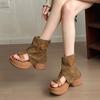 JX ретро крутые ботинки женские летние новые легкие роскошные повседневные сандалии универсальные дышащие увеличивающие рост женские туфли