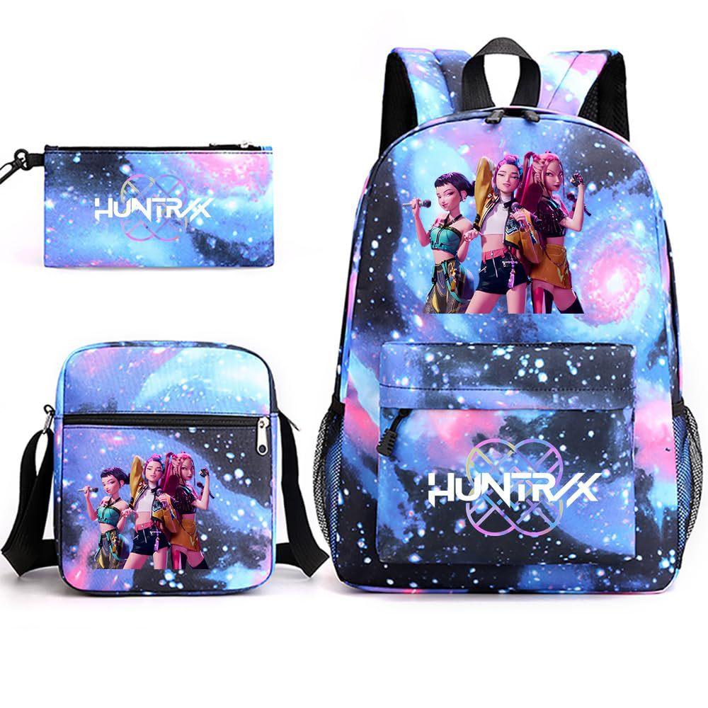 Animation Cartoon Children'S Backpack Leisure Pencil Bag Shoulder Bag Three-Piece Set, Primary And Secondary School School Bag