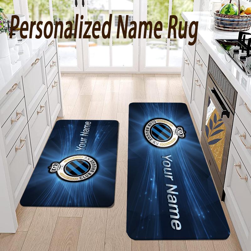 Custom Name Club Brugge FC Flannel Area Rug Kitchen Floor Mat Personalized Home Decoration