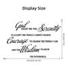 1pc English"God Grant Me The Serenity "Art  Text Wall Stickers for Bedroom Children's Room Decor Living Room Decoration Wall Art