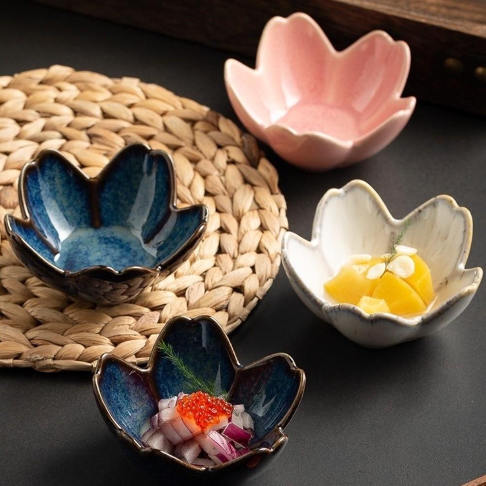 Retro Ceramic Dipping Dish Mini Floral Decorative Tray Storing Rings Earrings Necklaces