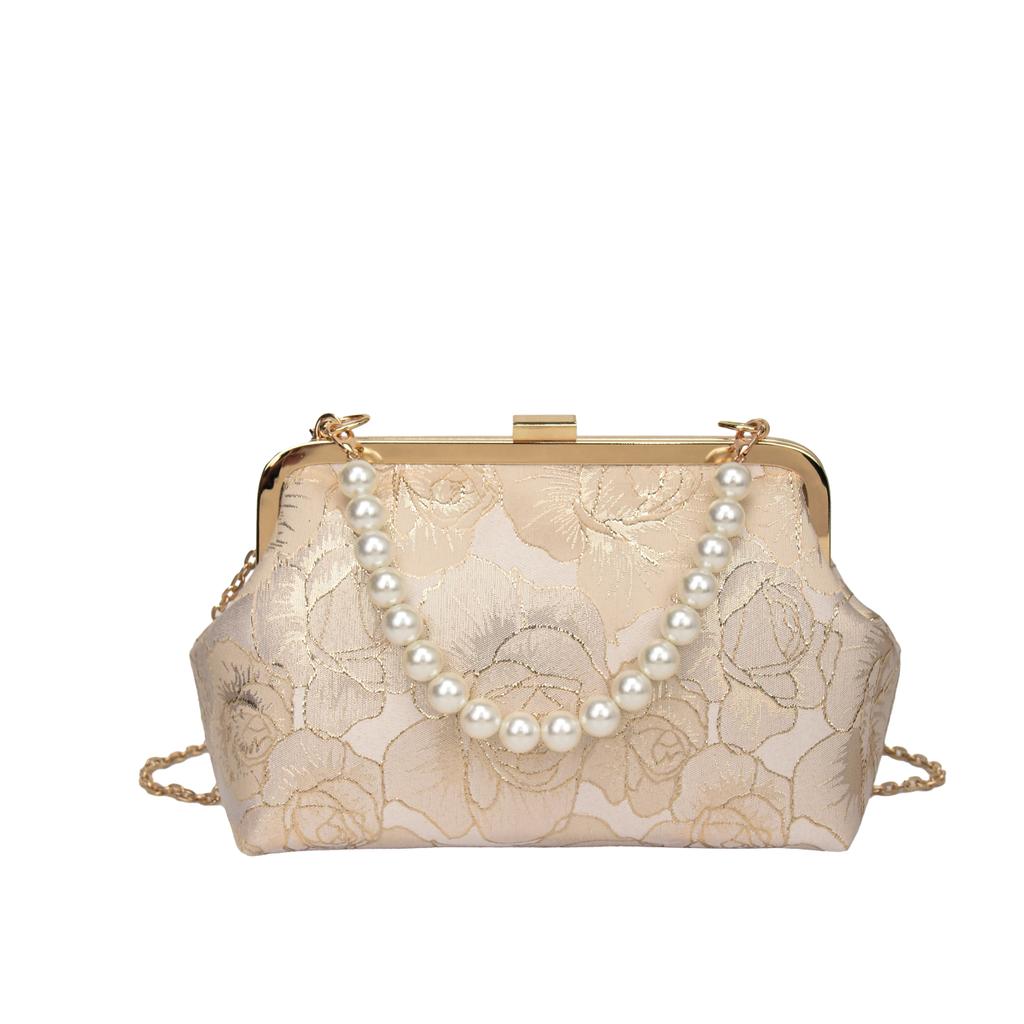 Женская сумка в китайском стиле ципао, сумка через плечо, цепочка с вышитым бисером цветочным узором, новая