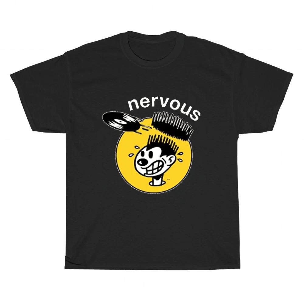 Новая футболка унисекс с логотипом Nervous records, смешной размер от S до 5XL