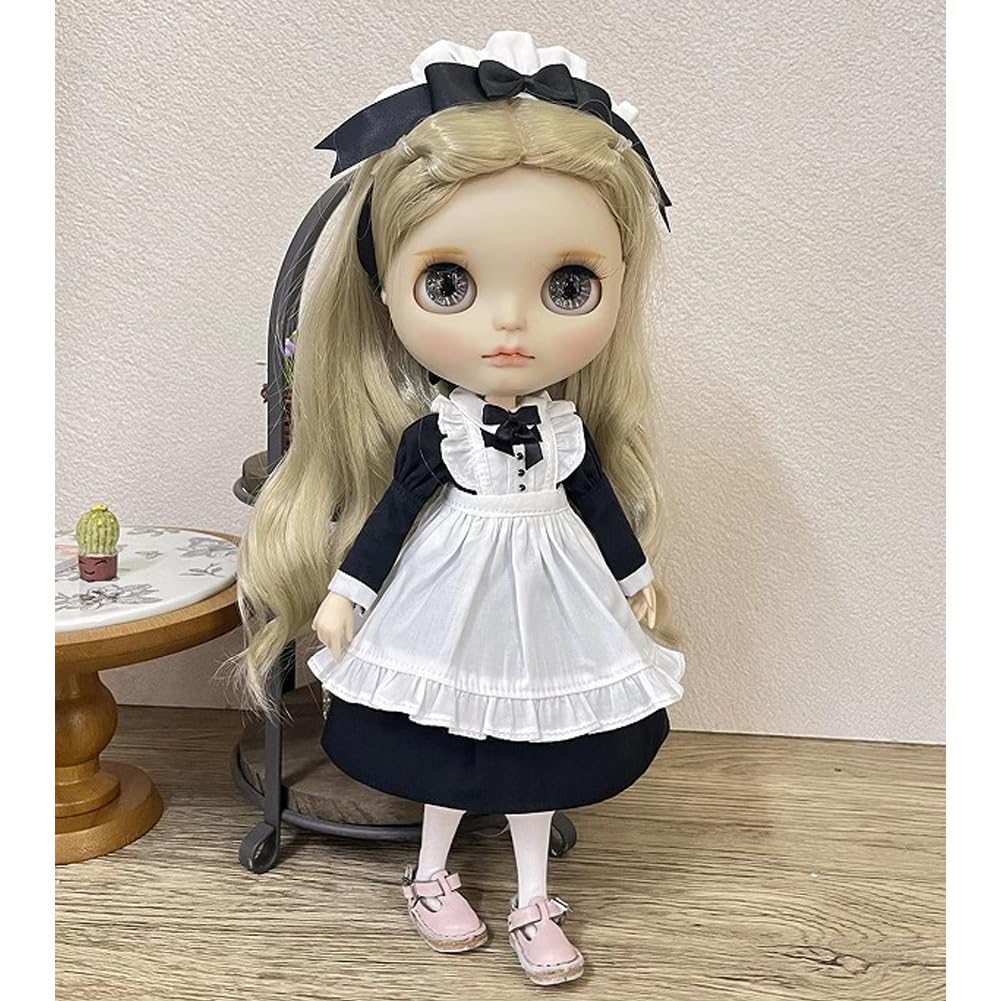 Rakulifey Одежда для Блайз Нео Блайз Комплект костюма Цельное платье горничной Платье Одежда Обитсу 24 Набор из 4 предметов