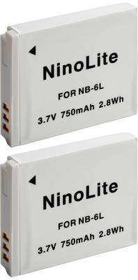 Совместимые объективы NinoLite для Canon IXY PowerShot NB-6L/NB-6LH (Набор 2) 32S, 930IS, SX700HS и т.д.. (Код товара nb6lx2_t.k.gai)