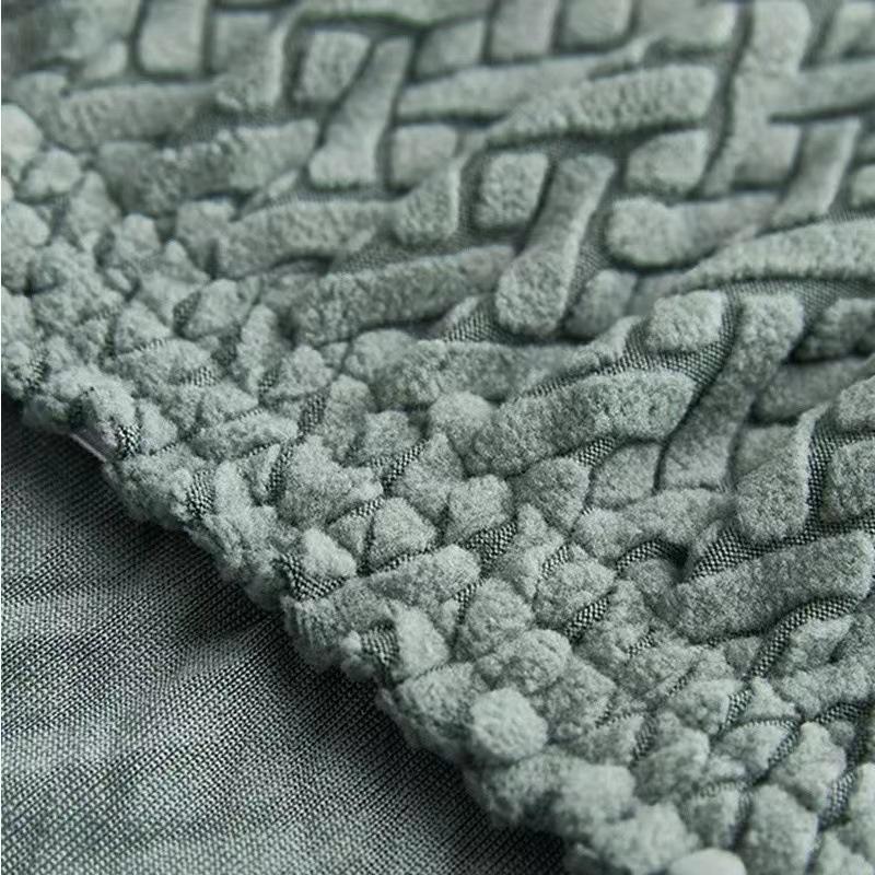 Универсальный утолщенный флисовый стрейч-чехол для обеденного стула