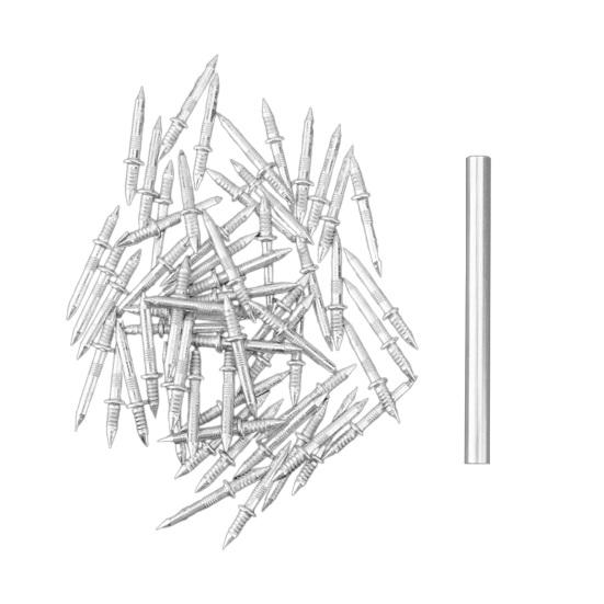 50/100 шт. Двухголовые бесшовные гвозди с инструментом-втулкой, не оставляющие следов, Плинтусы, Потолочные молдинги, Двусторонние невидимые винты