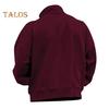 Fall Winter Men Sweatshirt Half Zipper Stand Collar Loose Solid Color Thick Plush Elastic Cuff Pullover Casual Holiday Sport Top
