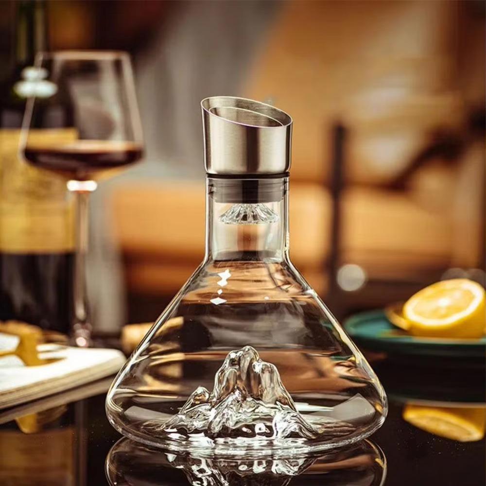 Glass Iceberg Wine Decanter 1500ml Wine Aerating Pourer Bar Accessories Wine Aerator Party