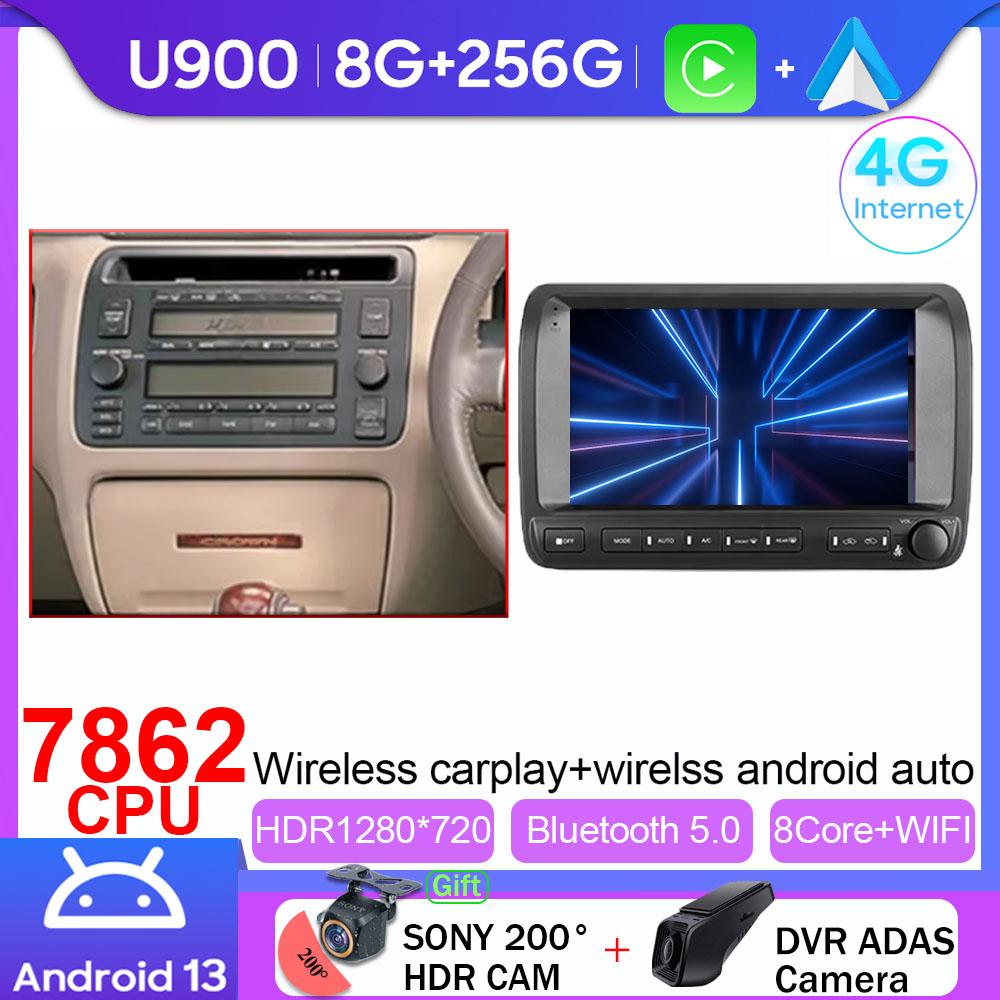 Автомагнитола Android для Toyota Crown Majesta 3 S170 1999 - 2004 Мультимедийный головной блок Стерео GPS Carplay Android Auto 2din
