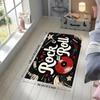 Rock and Roll Music Theme Floor Mat Doormat Rug for Home Entrance Hallway Decor Stylish Retro Mat Indoor Outdoor Gift 40x60cm