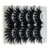 Woman's Fashion Eye Makeup Tools Dramatic Wispies Fluffies 8D Mink Hair False Eyelashes Thick Long