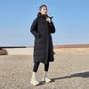 SAUCONY Однотонная куртка-пуховик с капюшоном, с принтом букв, теплая, длинная, женская верхняя одежда, черная SC1230106A-BK01
