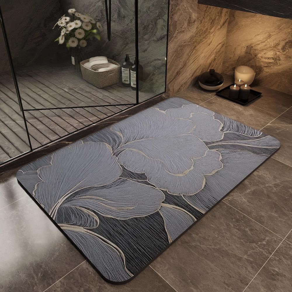 2 шт. Мягкий впитывающий коврик для ванной комнаты с диатомовой грязью, быстросохнущий нескользящий коврик для пола