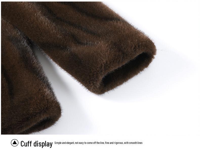 Мужской зимний шерстяной пальто-жакет свободного кроя на одной пуговице, цвет Золотистый Соболь, Вельвет, Зима 2025