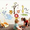 Мультяшный Животный Мир Съемные Наклейки на Стену ПВХ Прозрачная Пленка для Декора Детской Комнаты Детская Комната Домашнее Украшение
