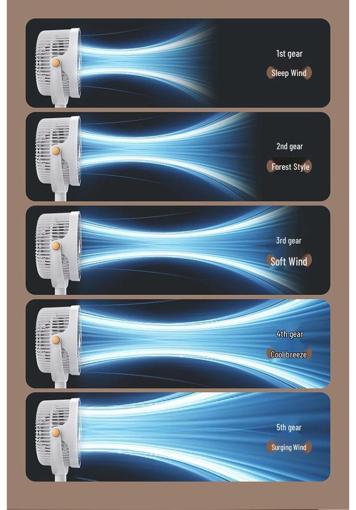 Retractable Electric Fan: Floor & Desktop Two-in-One for Home, Office, Dorm - High Wind Power