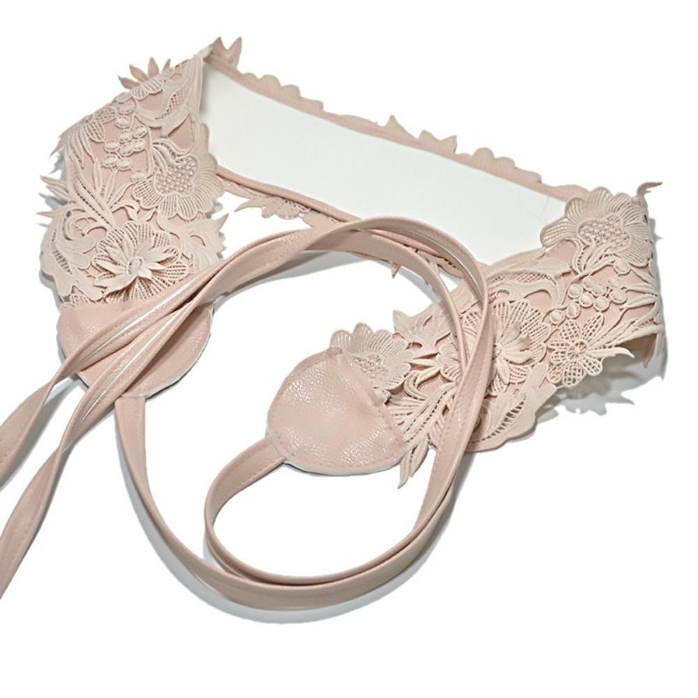 Wide Lace Girdle Soft Obi Belt Boho Style Lace Belt for Dresses